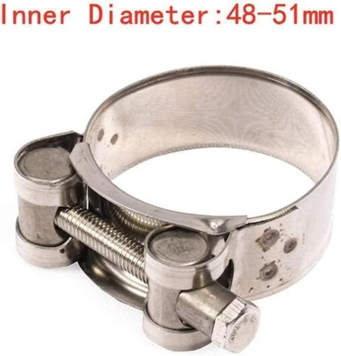 2Pcs Exhaust Clamp Stainless Steel Exhaust Band Clamp Replacement for Motorcy…