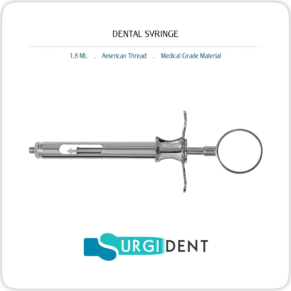 DENTAL SYRINGE 1.8ML ANESTHETIC ASPIRATING INSTRUMENTS “SET OF 2”
