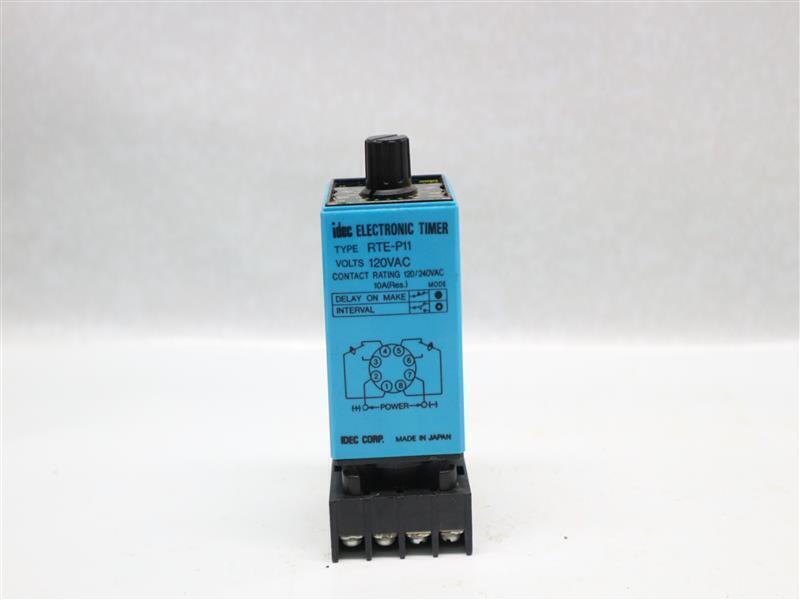 Idec RTE-P11 RTEP11 Timer 120VAC w/ Socket 30 Days Warranty Fast Shipping