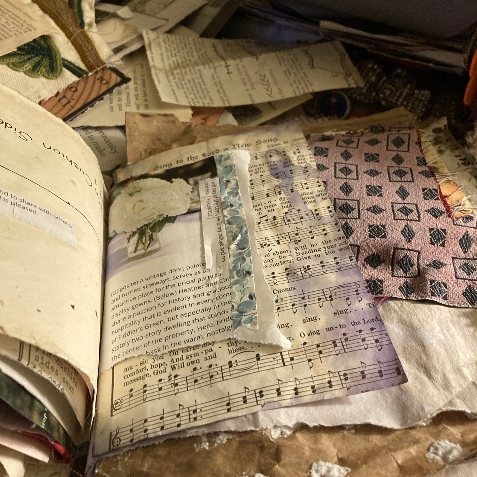 Junk Journal Intercession, Coffee Stain Pages