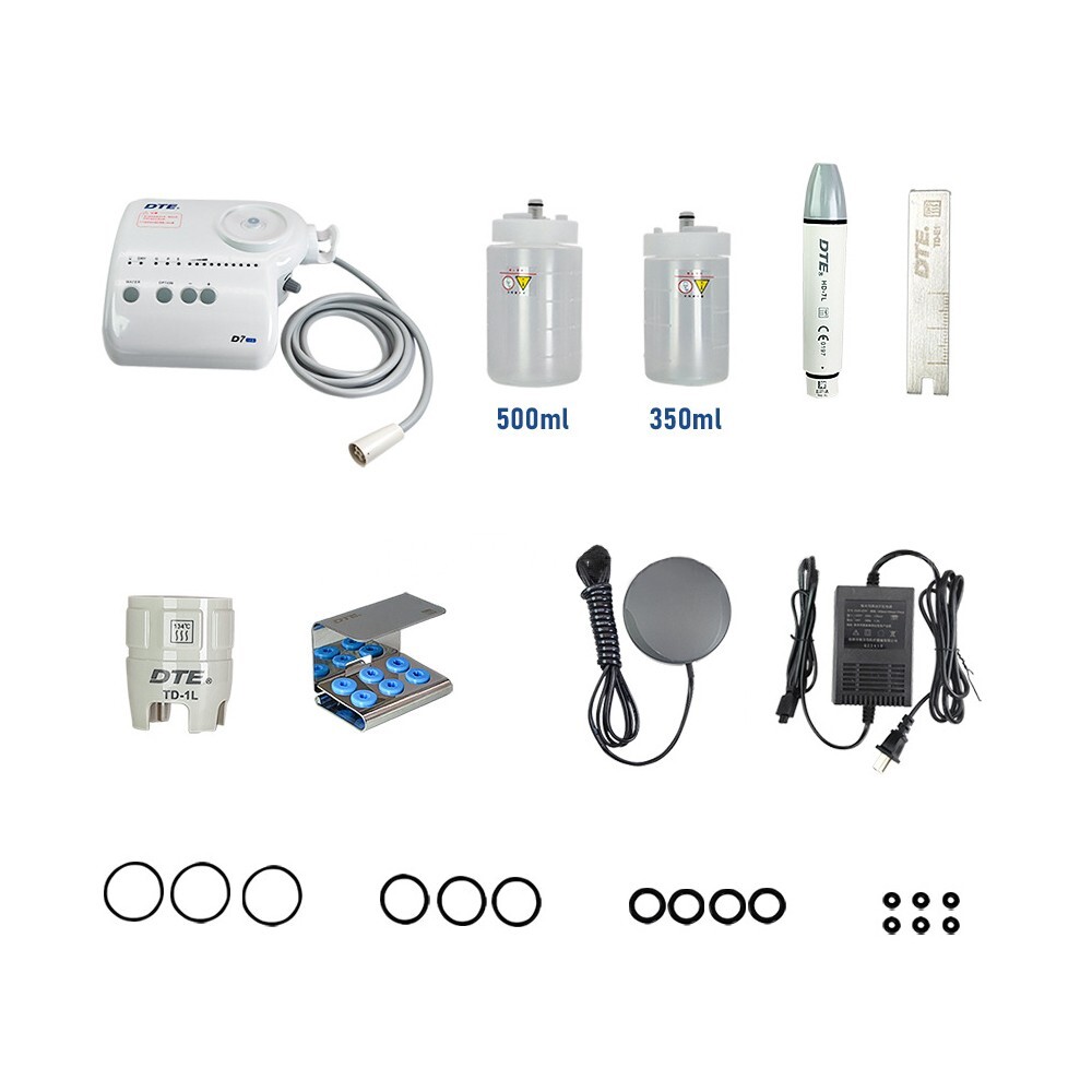 Woodpecker DTE D7 LED Dental Ultrasonic Piezo Scaler HD-7L Handpiece with 8 Tips
