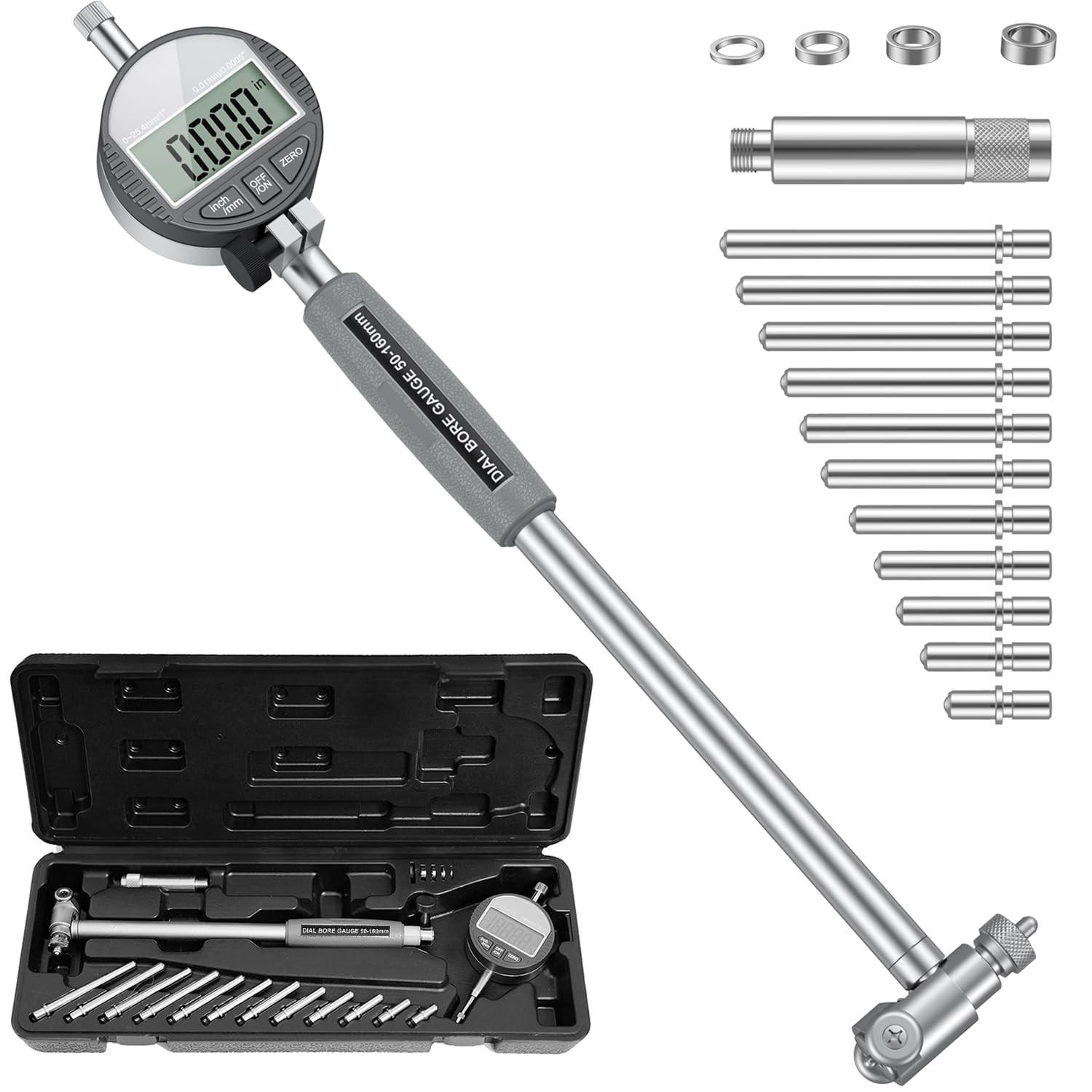 Hdlnkak Digital Dial Indicator Bore Gauges 2-6/0.0005 Engine Cylinder