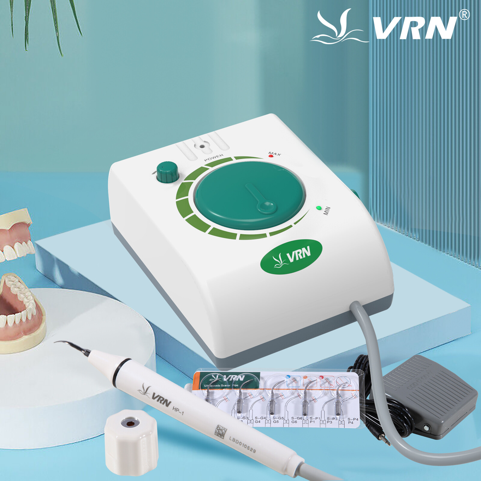 Dental Ultrasonic Scaler Teeth Cleaning Machine Calculus Remover with 5 Tips