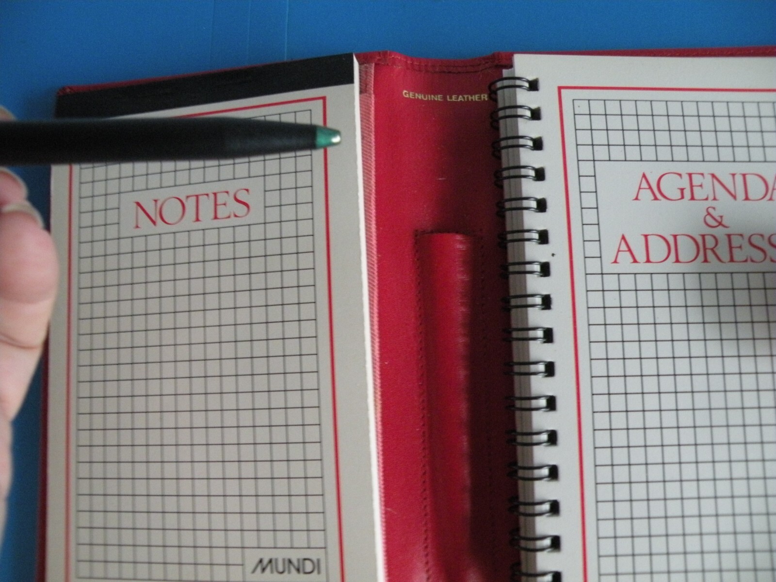 Address Book memo w pen Leather red or black address book PICK 1 E10-E11