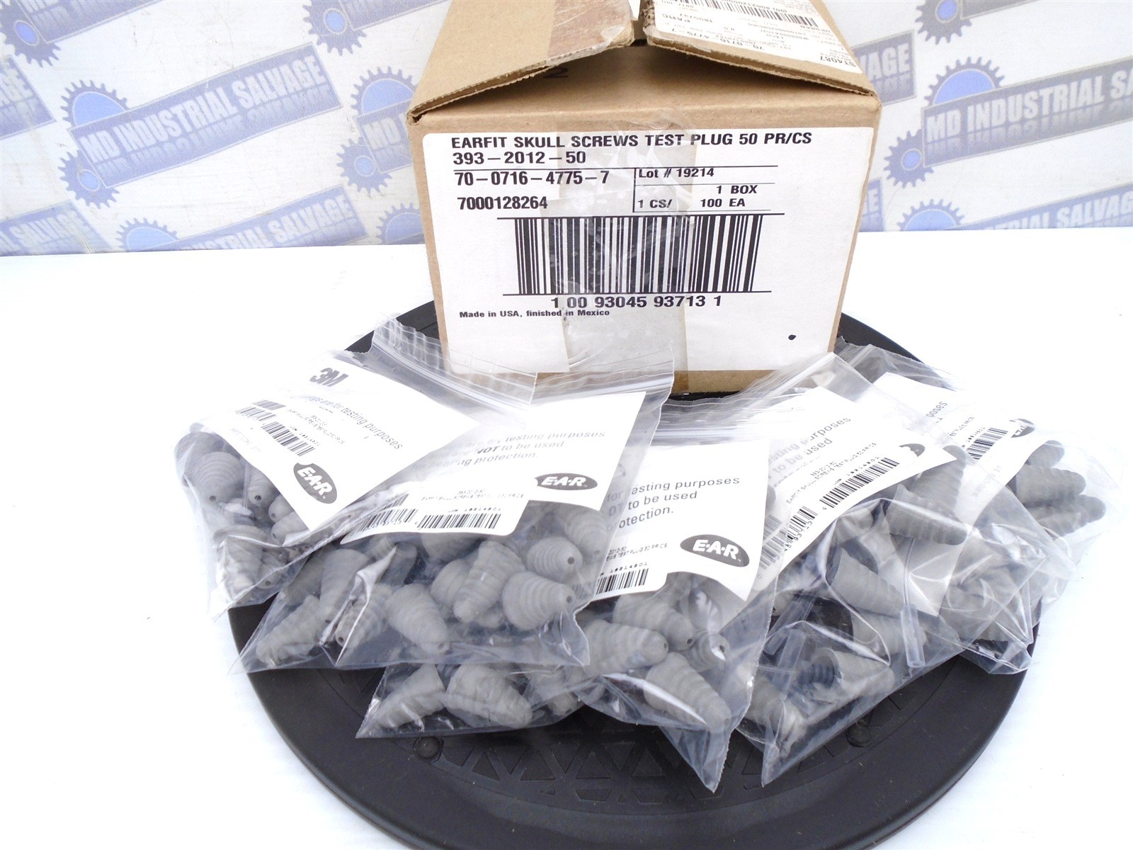 (50 Pair) 3M – 393-2012-50 – E-A-Rfit SKULL SCREWS Test PLUGS – (NEW in CASE)