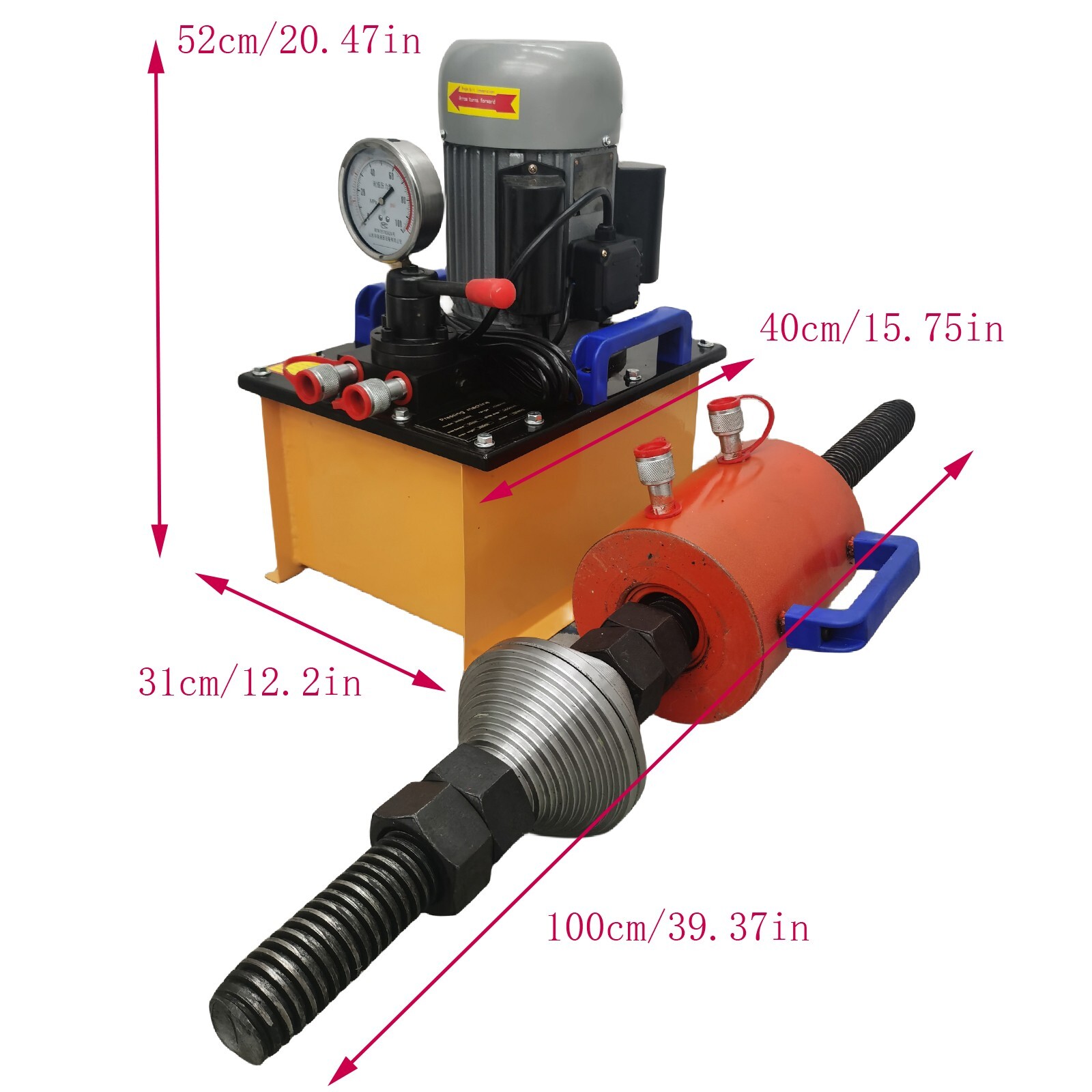 100T Excavator Sleeve Press Machine 220V Hydraulic Bushing Crawler Pin Remover
