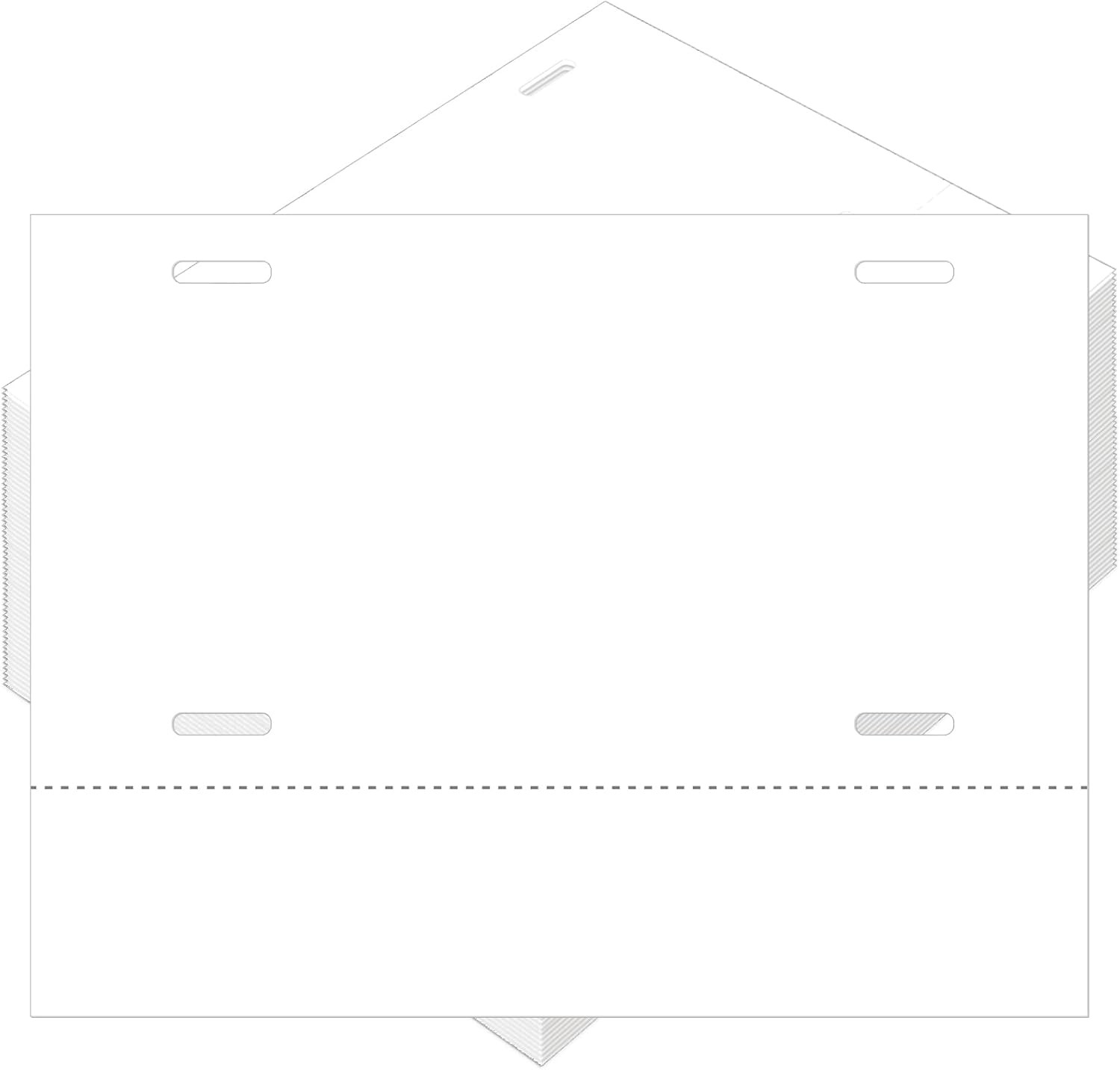100 Pcs Temporary Paper Tags Blank License Plates 8.5 x 11 Inches Printable Tear
