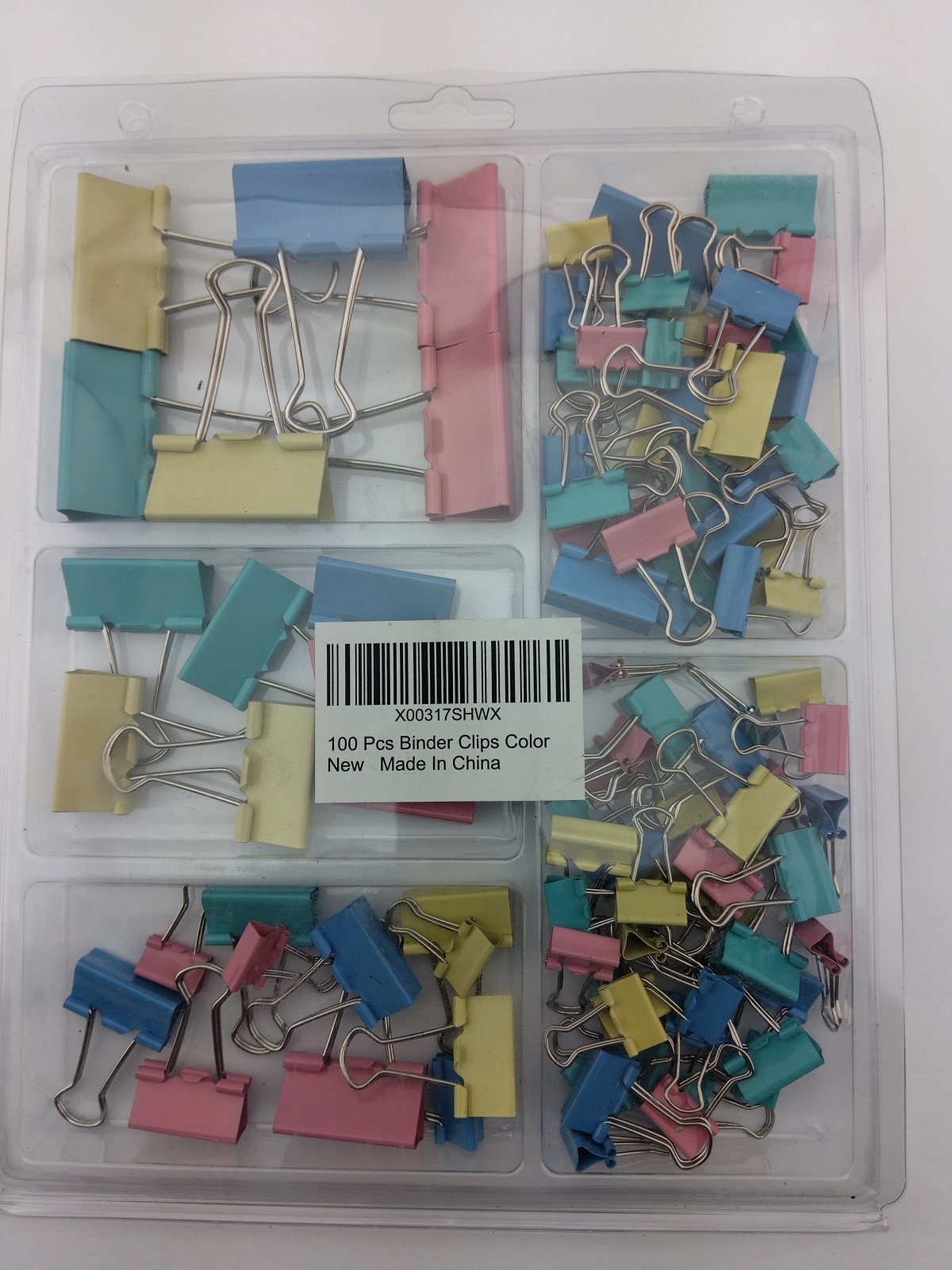 OWLKELA 98 Pcs Colored Binder Clips, Paper Clamps, Paper Binder Clips, Assorted