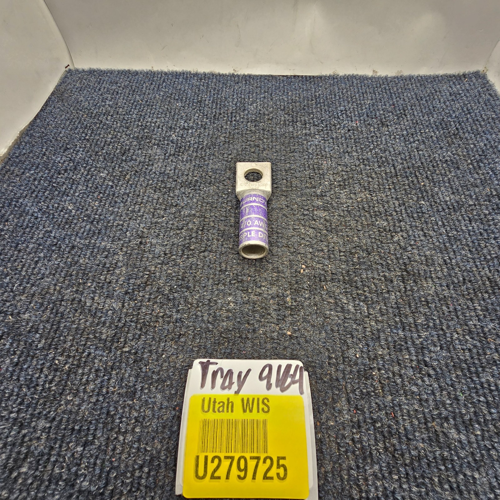 Burndy YA28: One-Hole Compression Lug, N200 4/0 AWG CU, Purple Die 15