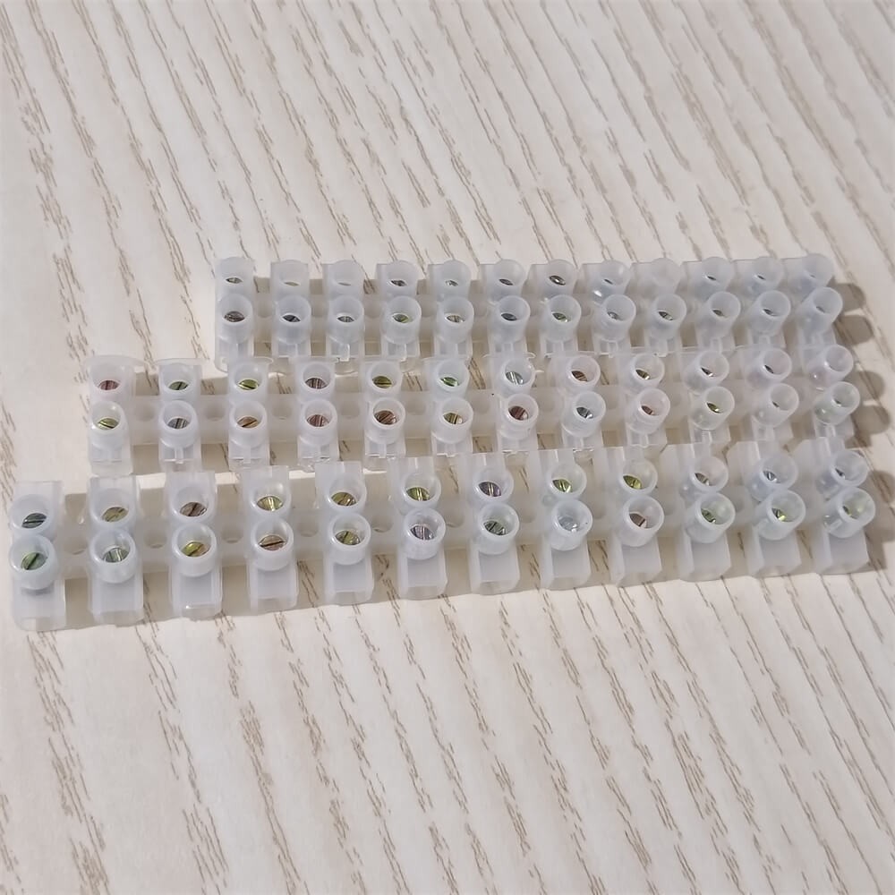 1-10pcs Terminal Block Dual Row 12-Position Screw Barrier Strip Wire Connectors
