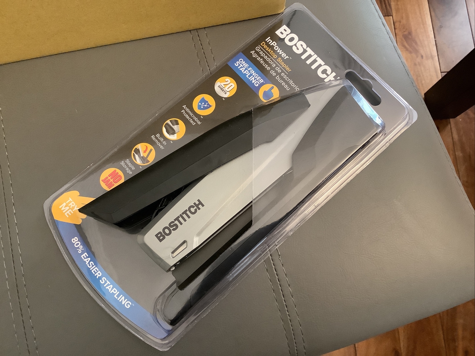 NEW BOX OF 5! Bostitch Stapler Inspire One Finger Stapling 20 Sheets Desktop