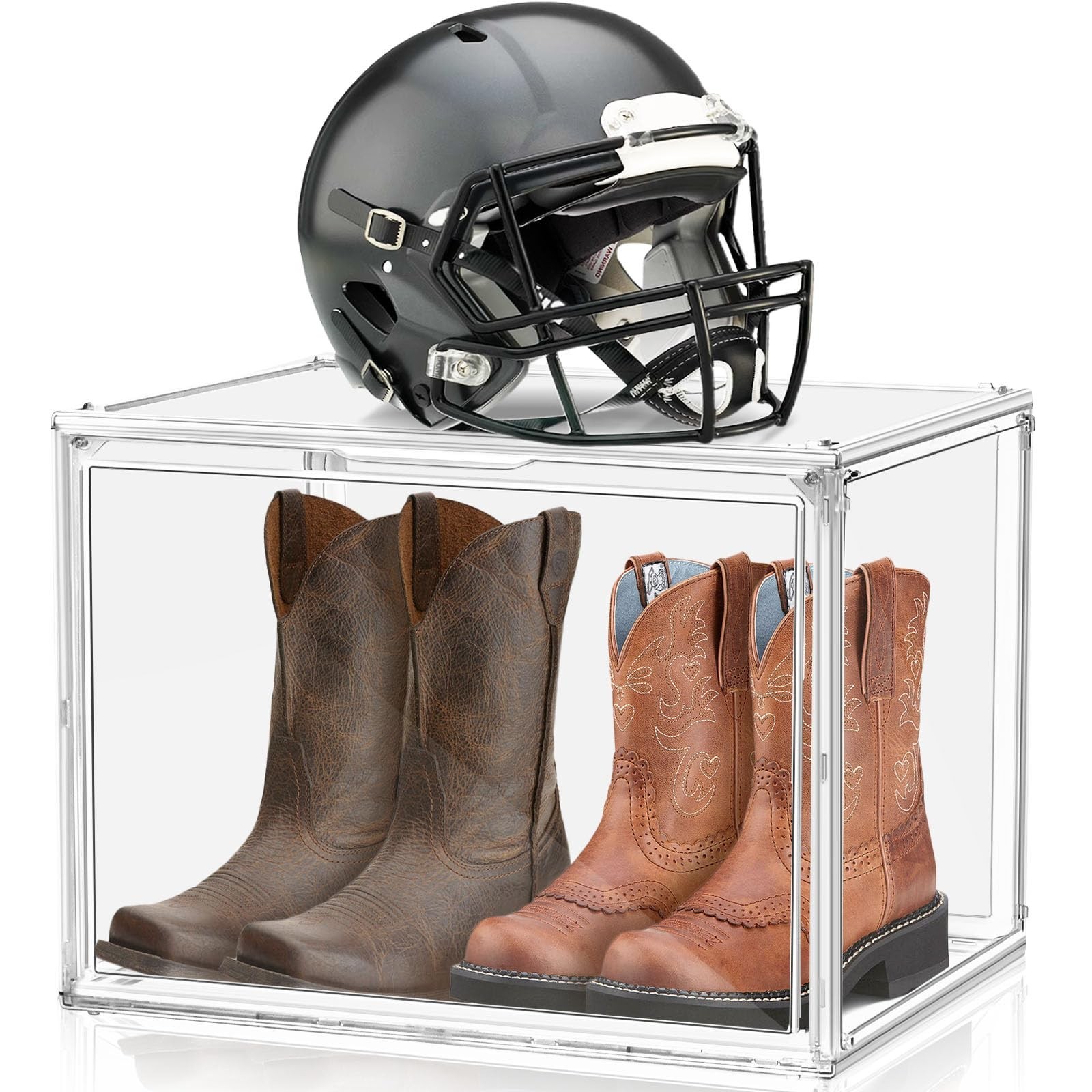 XXX-Large Extra Large Acrylic Display Case 17”x13”x13” Transparent Shoe Di…