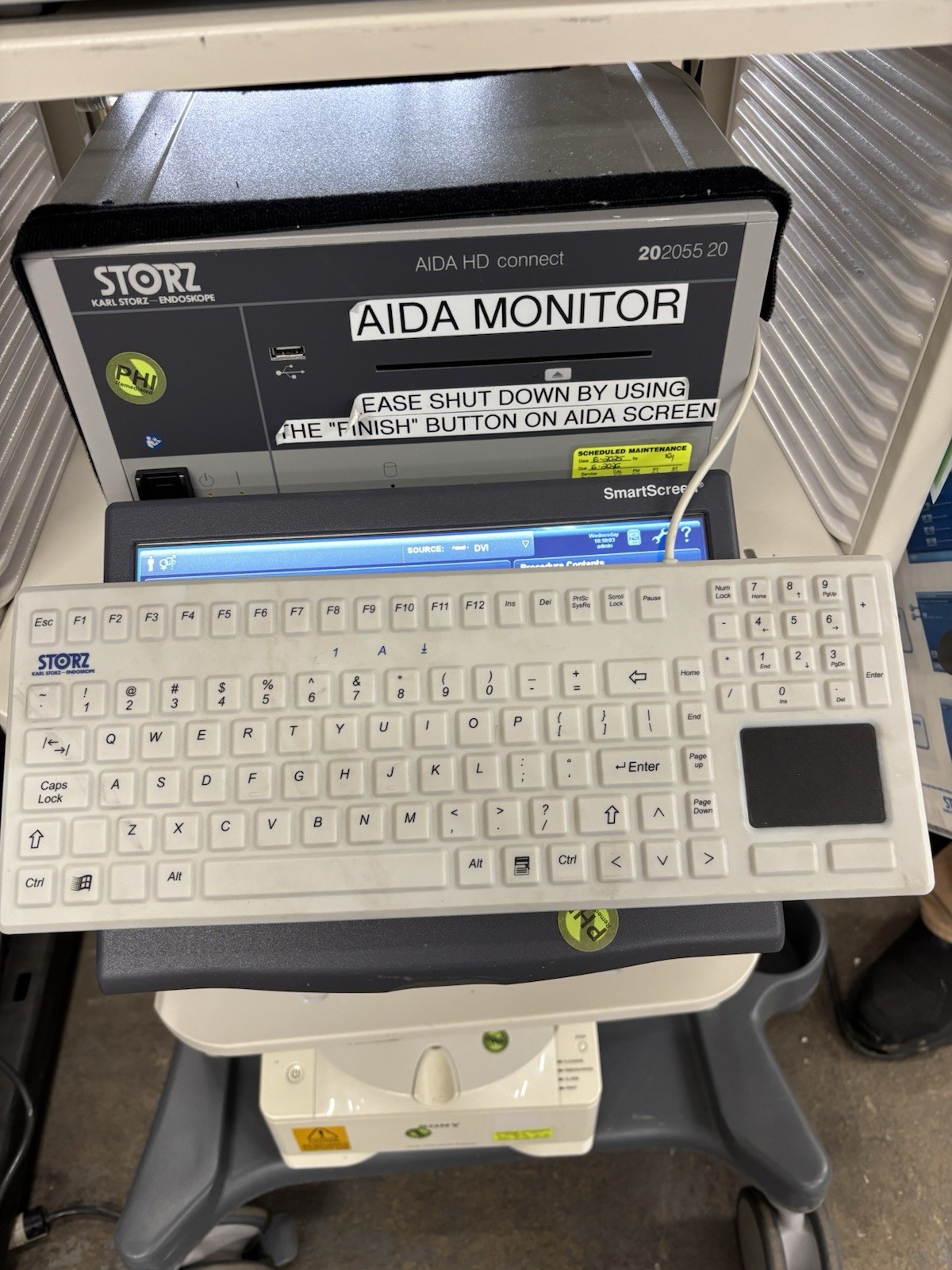 STORZ Endoscopy System Bundle–Image 1 Hub, AIDA HD, D-Light ,HD Monitor-Keyboard