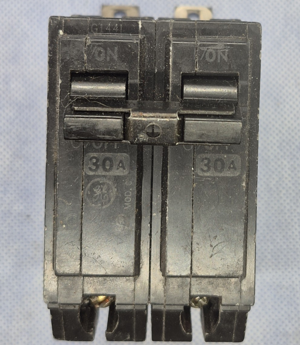 GE 30 Amp 2 Pole Breaker Type THQB Bolt-On Circuit Breaker THQB2130