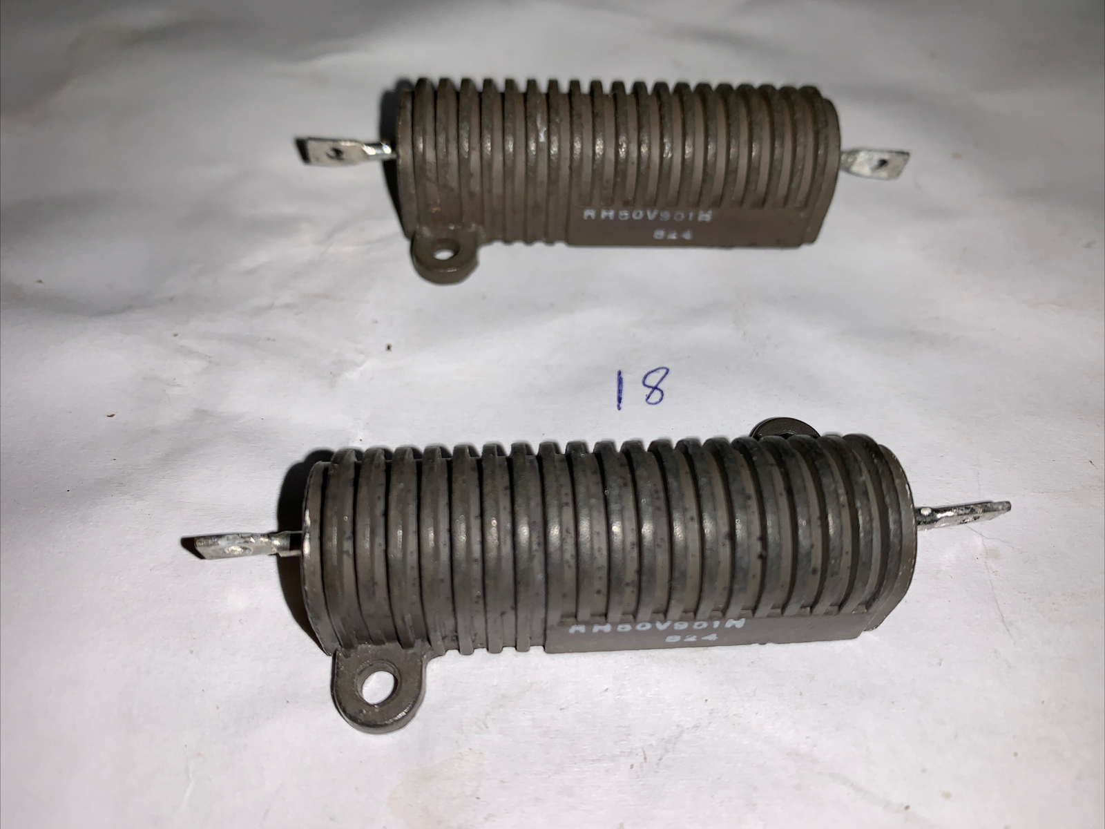 Dale wire wound 900 Ohm 40 Watt Black Resisters Quantity Of (2) *NEW*