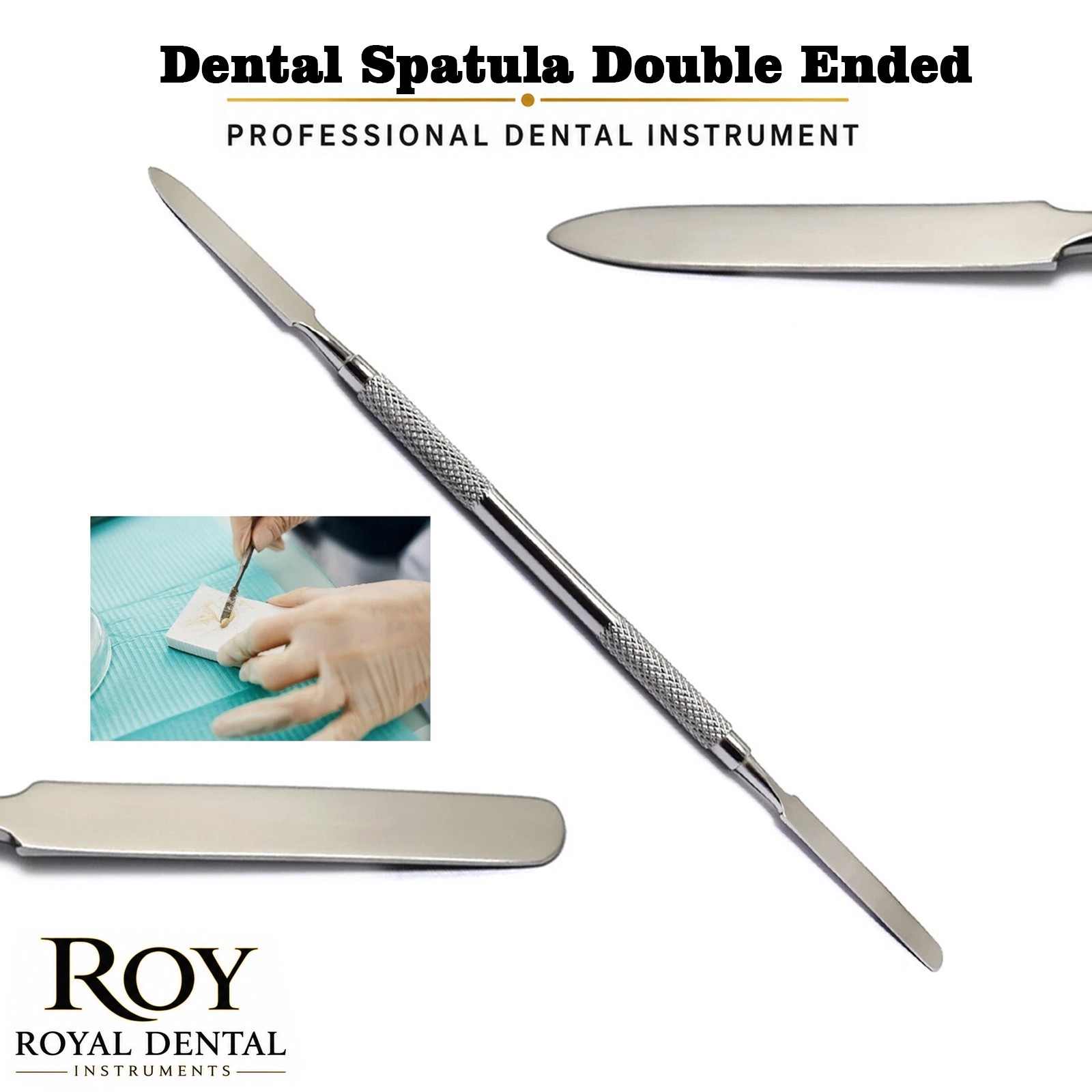 Double-Ended Dental Spatula – Amalgam, Cement & Wax Mixing Composite Instrument