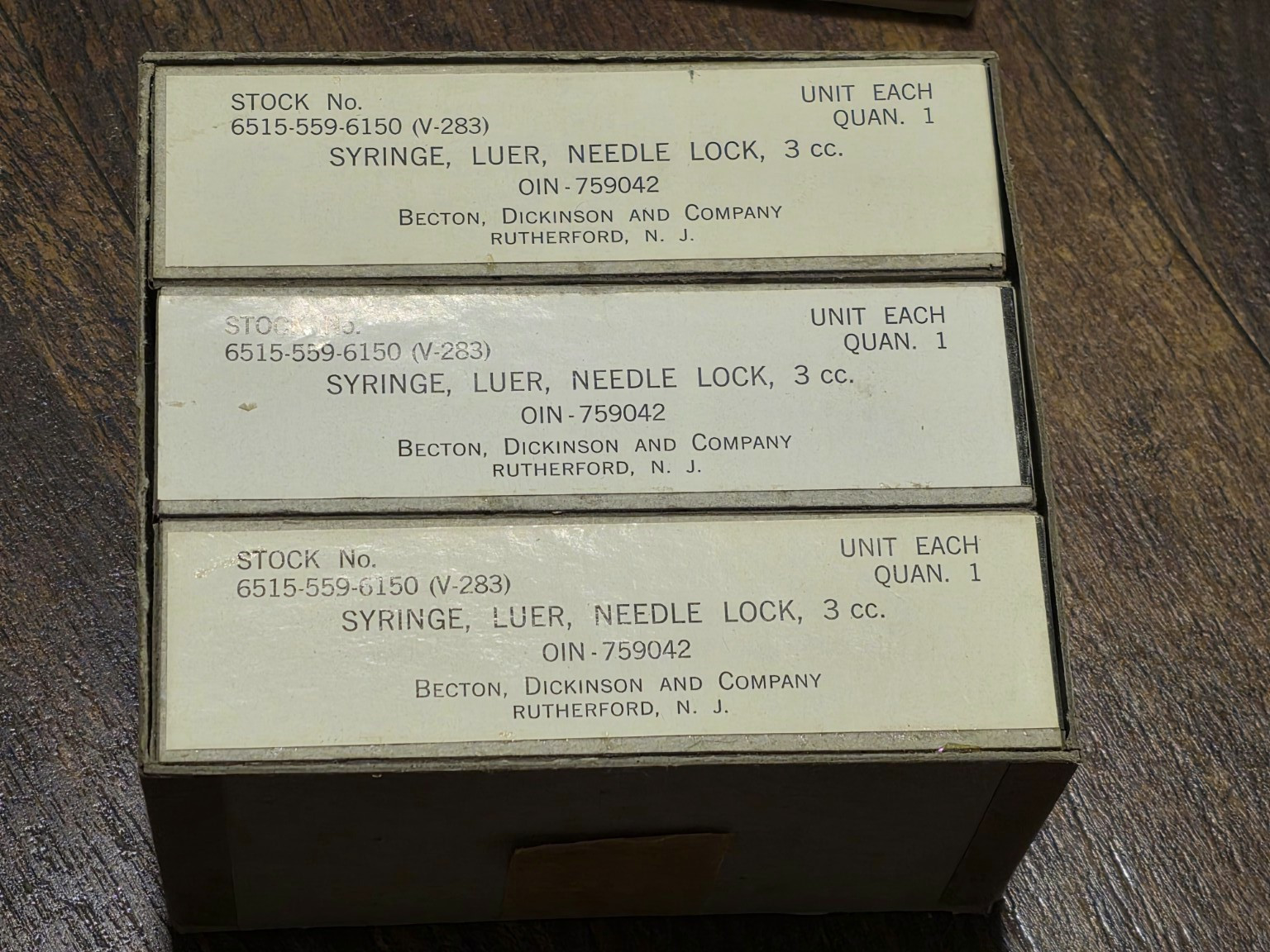 Vintage BD Glass Syringes 3cc Luer Lock 12-Pack Box Vietnam War Open To Offers