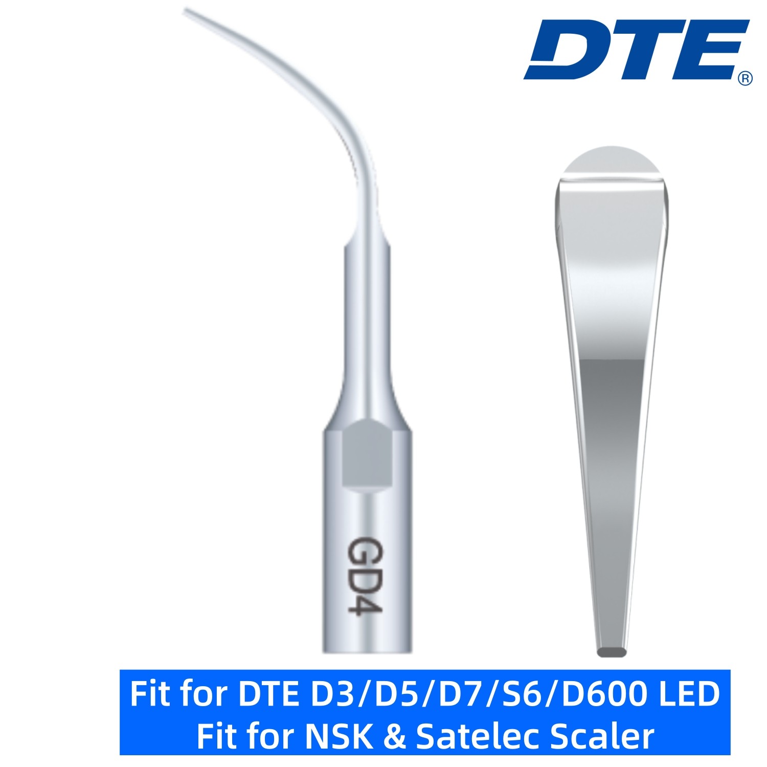 DTE Dental Ultrasonic Scaler Scaling Tips GD4 5pc/pk Fit NSK & Satelec Scaler