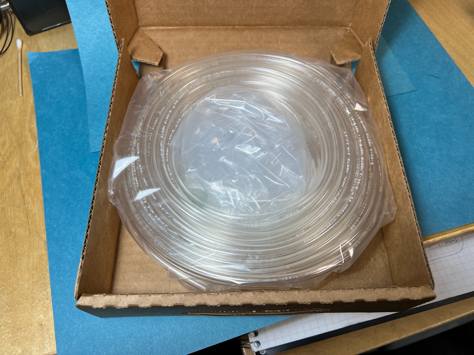 NEW 50ft Roll Tygon B-44-3 Clear PVC Tubing 3/16″ ID, 1/4″ OD Food Grade
