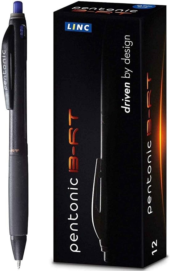 Pentonic School Office Pens Blue Ink 0.7mm 12 Count (1box) with One Bottle