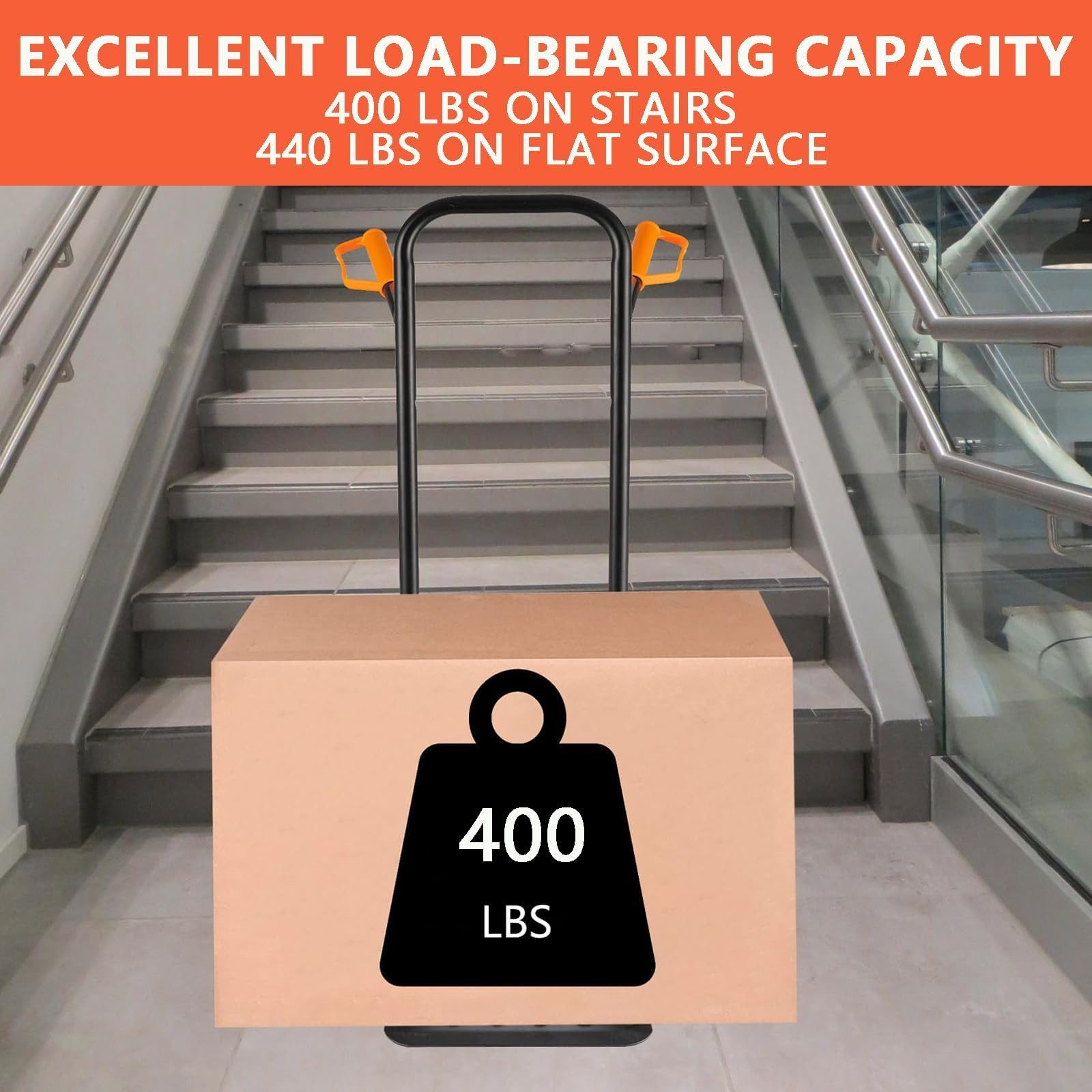 Stair Climber Hand Truck Dolly Heavy Duty Stair Climbing Cart 440 Lbs Capacity