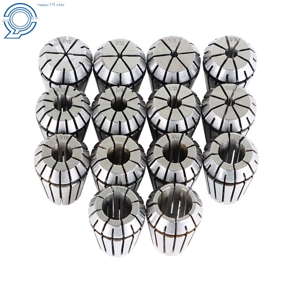 NEW 14Pcs ER20 Spring Collet Set 1/16″-1/2″ CNC Super Precision 3/8 1/4 1/8