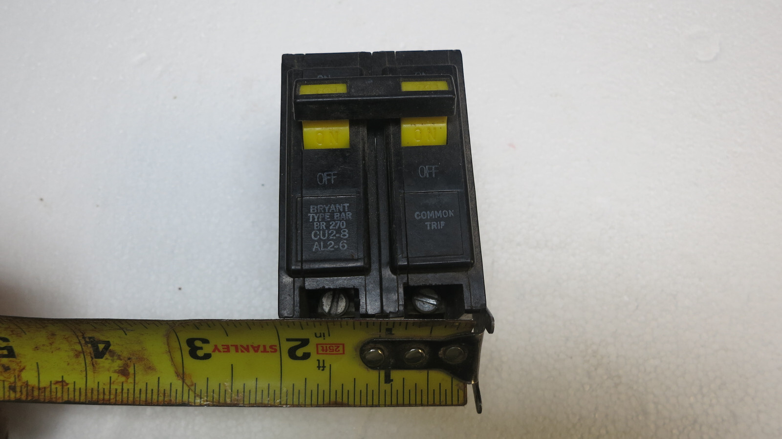 70 Amp Bryant type BAR BR270 2 pole circuit breaker 120/240 VAC common trip