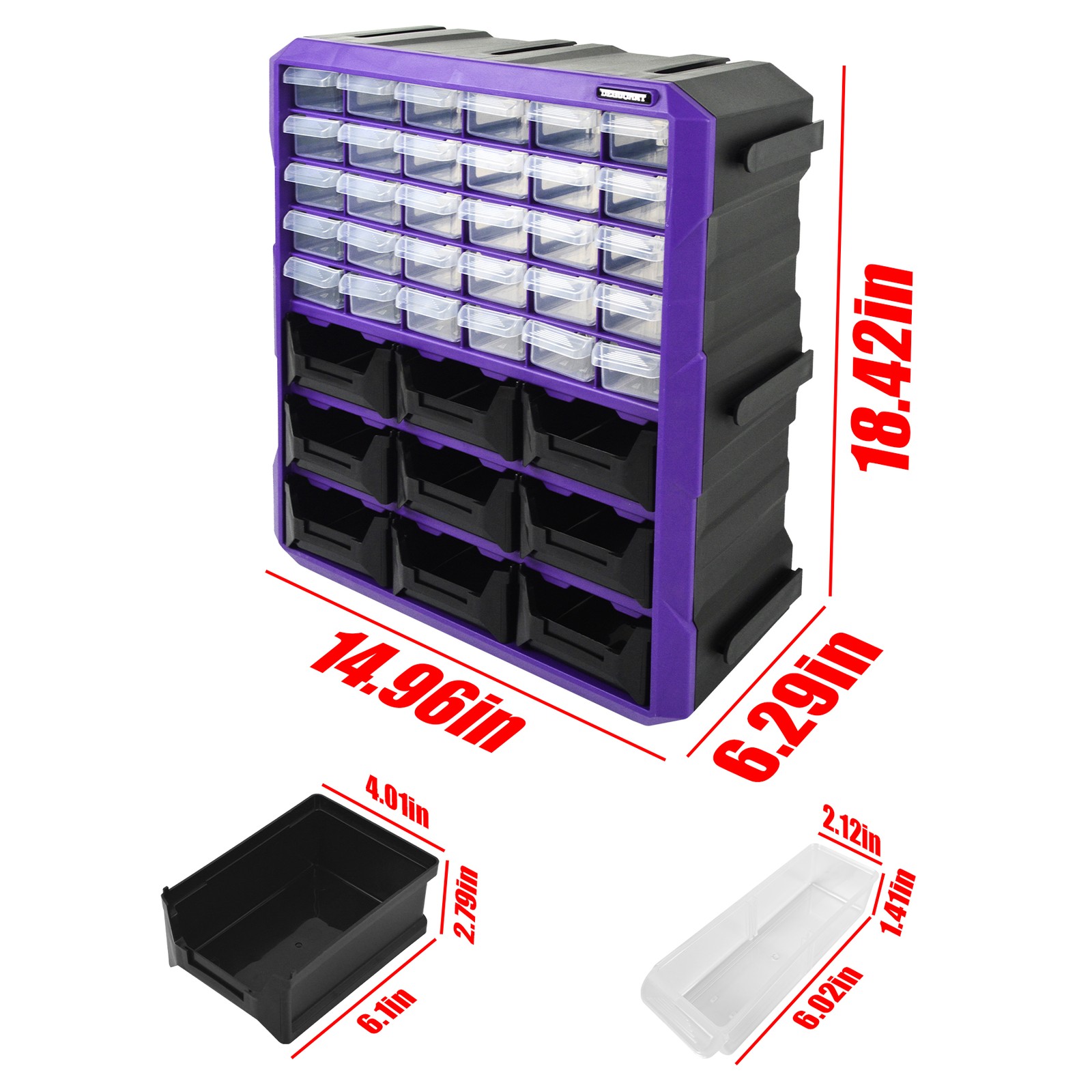 39 Bin Small Parts / Screw Organizer for Tool Garage Craft Cabinet