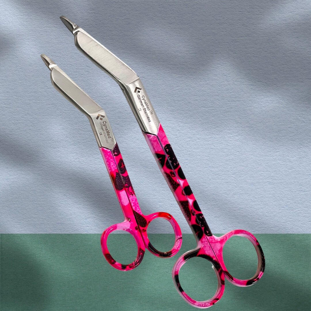 ARTLAB-LISTER BANDAGE SCISSORS 5.5″ + 7.25″ – 2 EACH – COLORFUL PATTERNS, TRAUMA