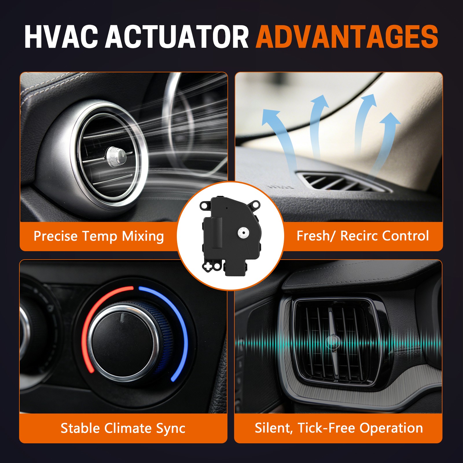 SINTLY HVAC A/C Heater Blend Mode Door Actuator for Ford Explorer F150 604-228