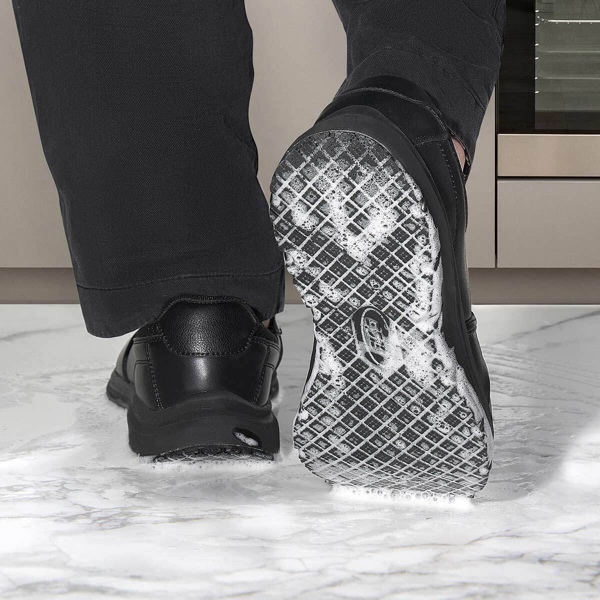 HISEA Men’s Non-Slip Shoes Slip-On Chef Shoes Water Resistant Kitchen Work Shoes