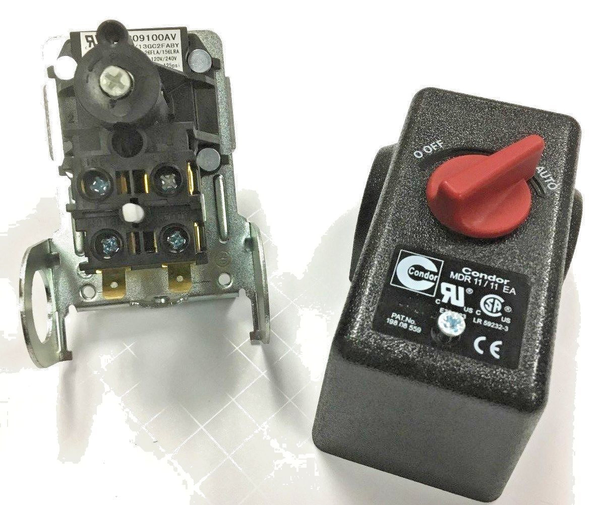 CW207579AV CAMPBELL HAUSFELD PRESSURE SWITCH 100-125 PSI 4 PORT 26 AMPS 120/240V