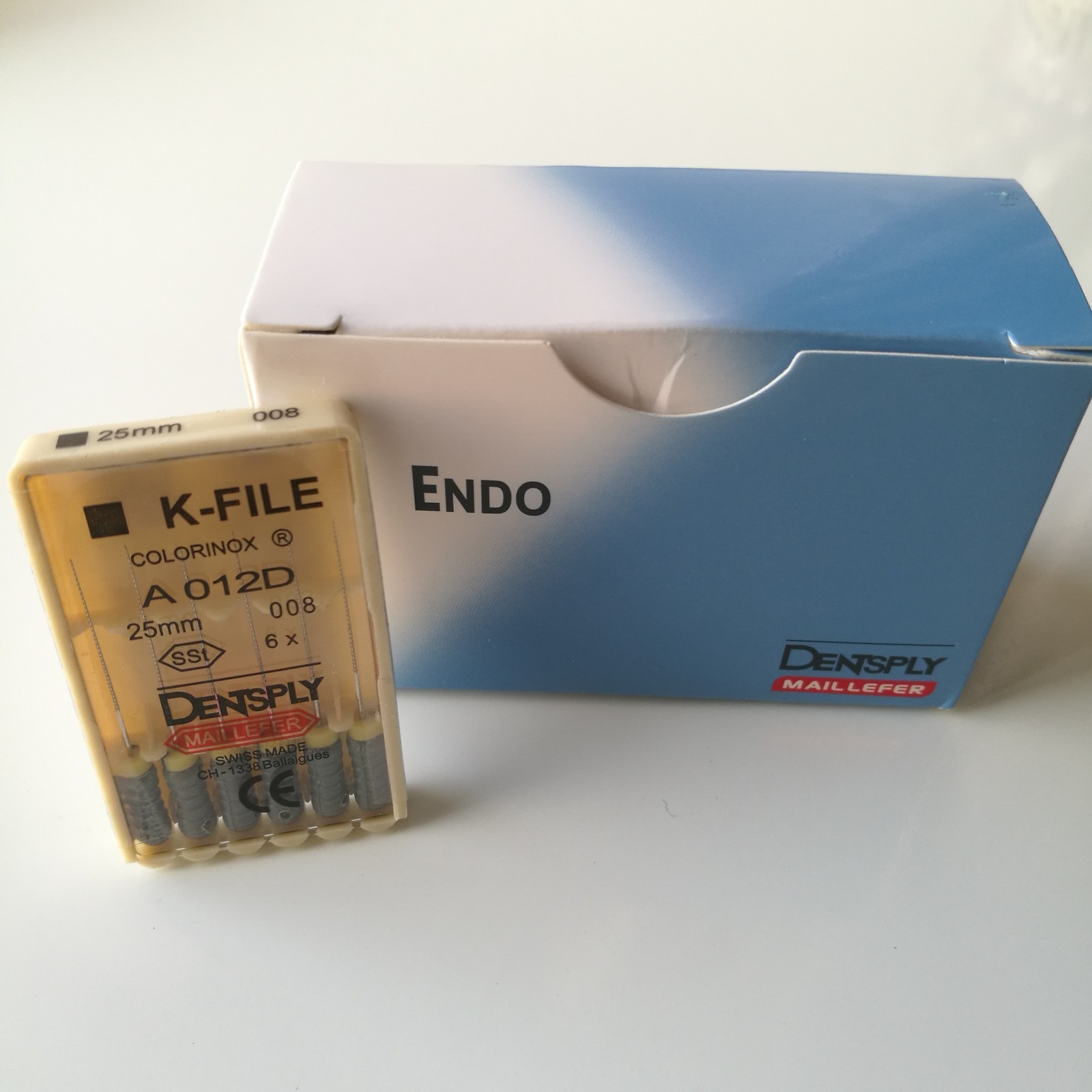 Dentsply Maillefer K-file Endodontic stainless steel 25mm All sizes 30 files/pk