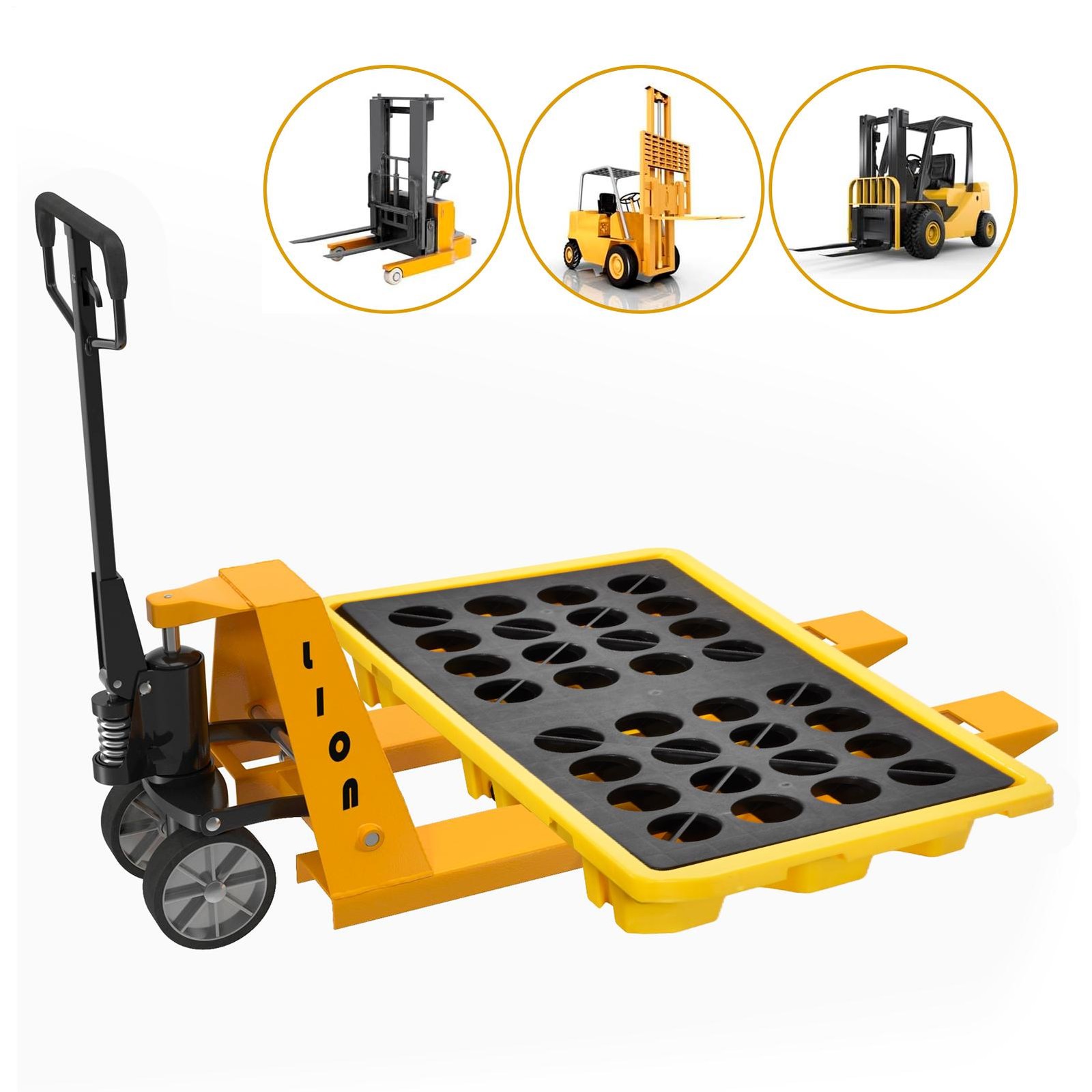 2 Drum Modular Spill Containment Platform, for Industrial Garage Basement