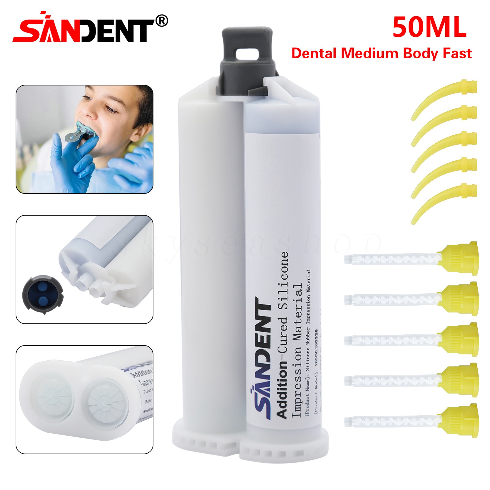 16x Medium Body Fast Set Dental Vinyl Polysiloxane Impression Material VPS PVS