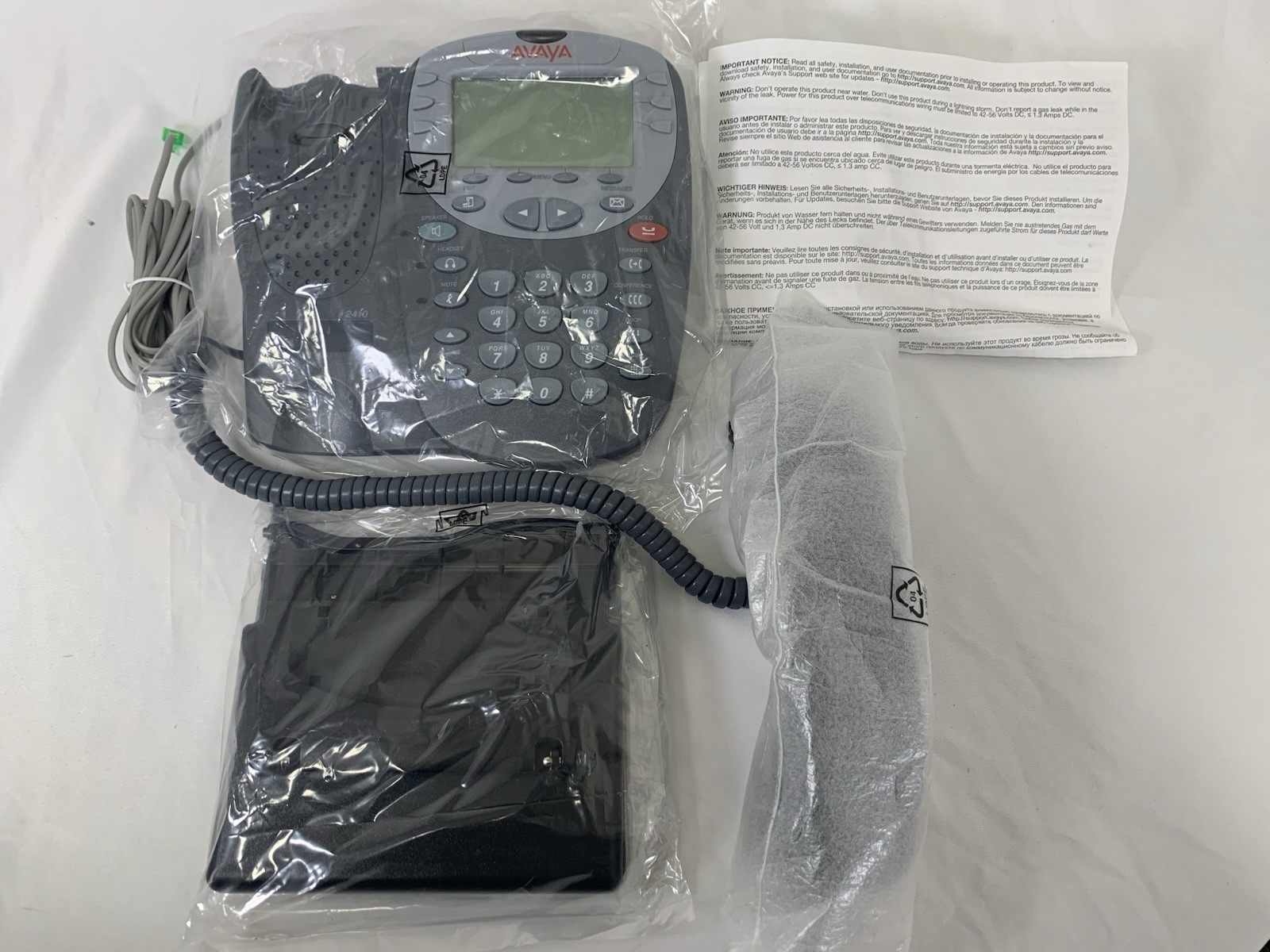 New Avaya 2410 Single Line Corded Phone, Open Box