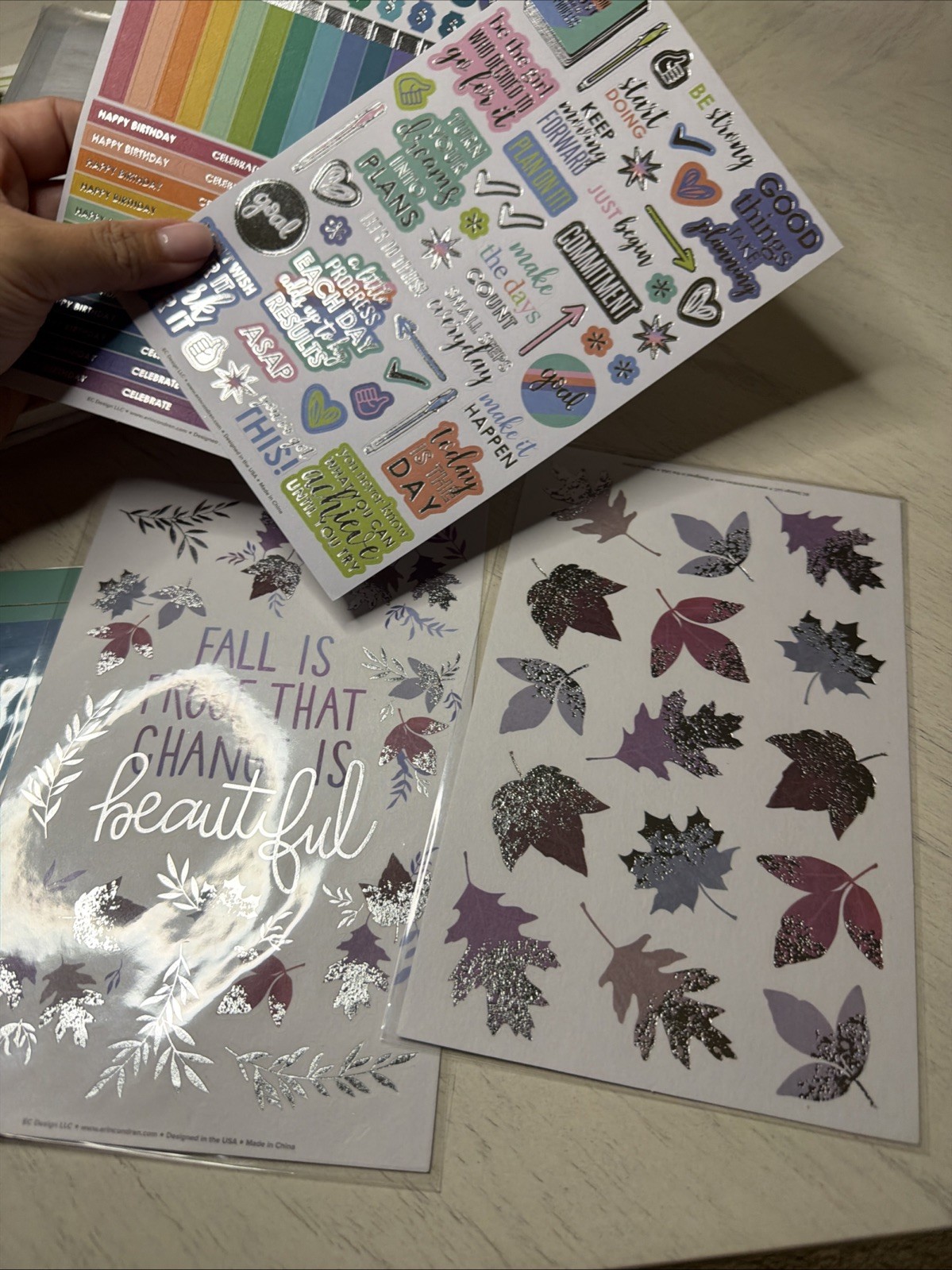 erin condren petite planner Budget Journal Cover Insert Sticker Set Lot Mystery