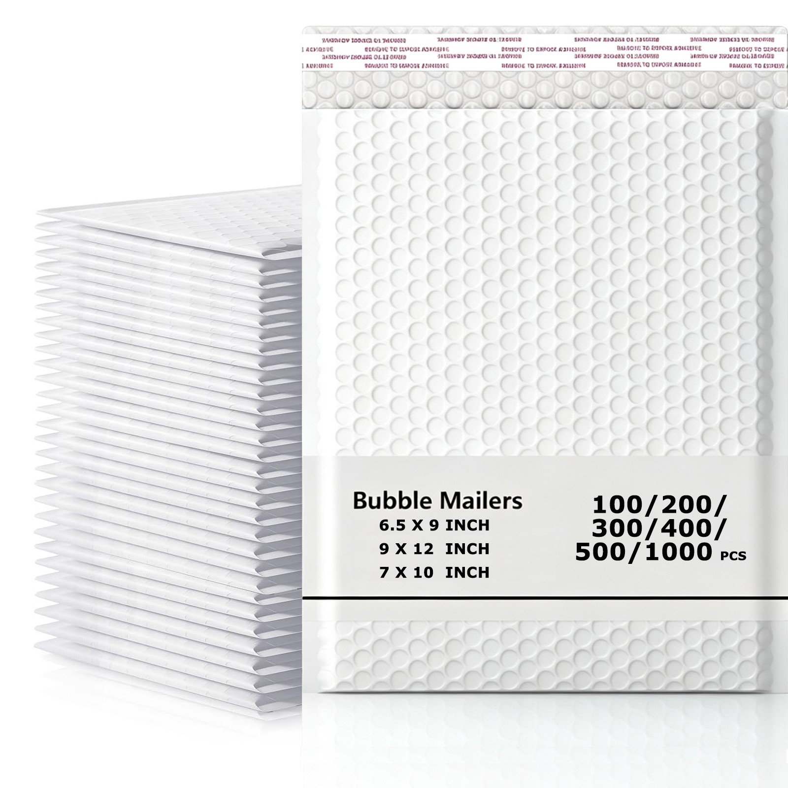 Poly Bubble Mailers Padded Envelopes Shipping Mailing Bags Any Size White Bulk