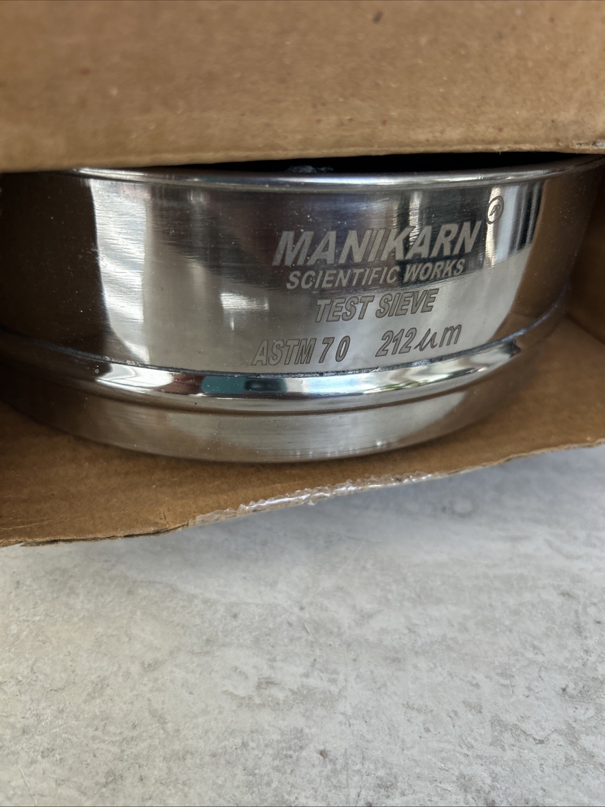 8″ Test Sieve 70 ASTM No.212 Stainless Steel Lab Sieve for Soil Sand Analysis