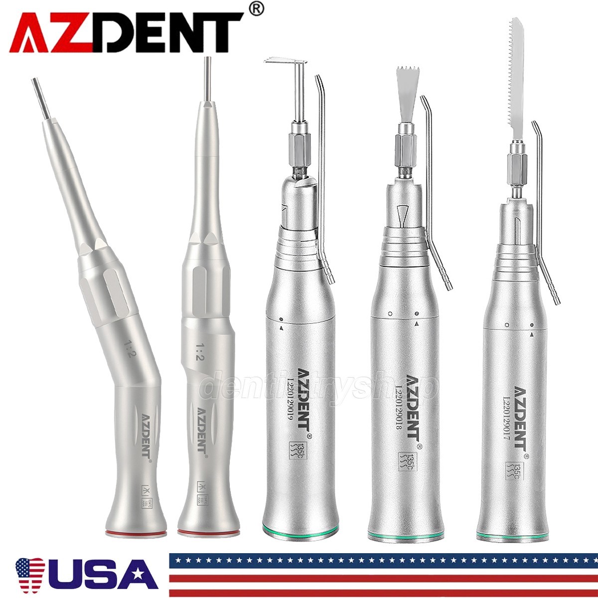 AZ Dental Brushless LED Electric Micro Motor 1:1/1:2 20° Saw Surgical Handpiece