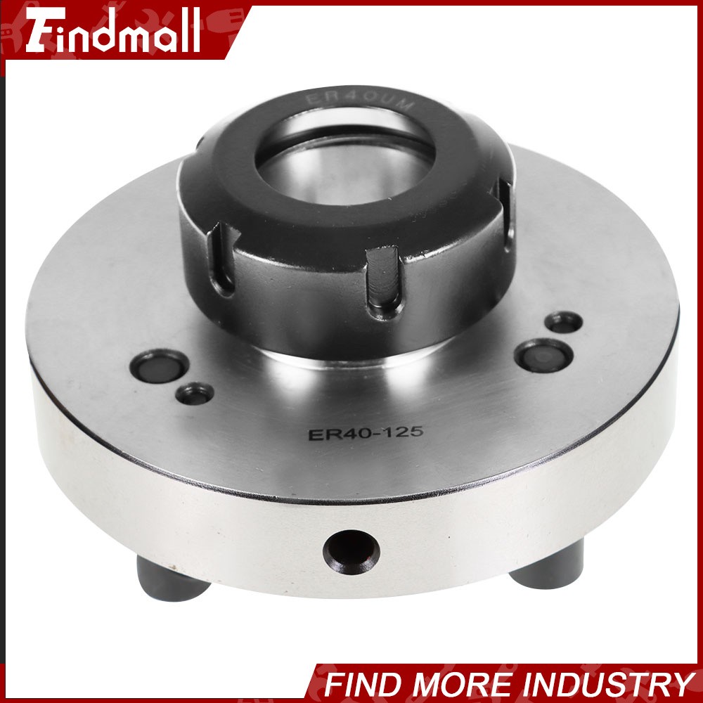 ER40 Collet Chuck 125mm Diameter Compact Lathe Tool Stud 5/8in For Milling Lathe