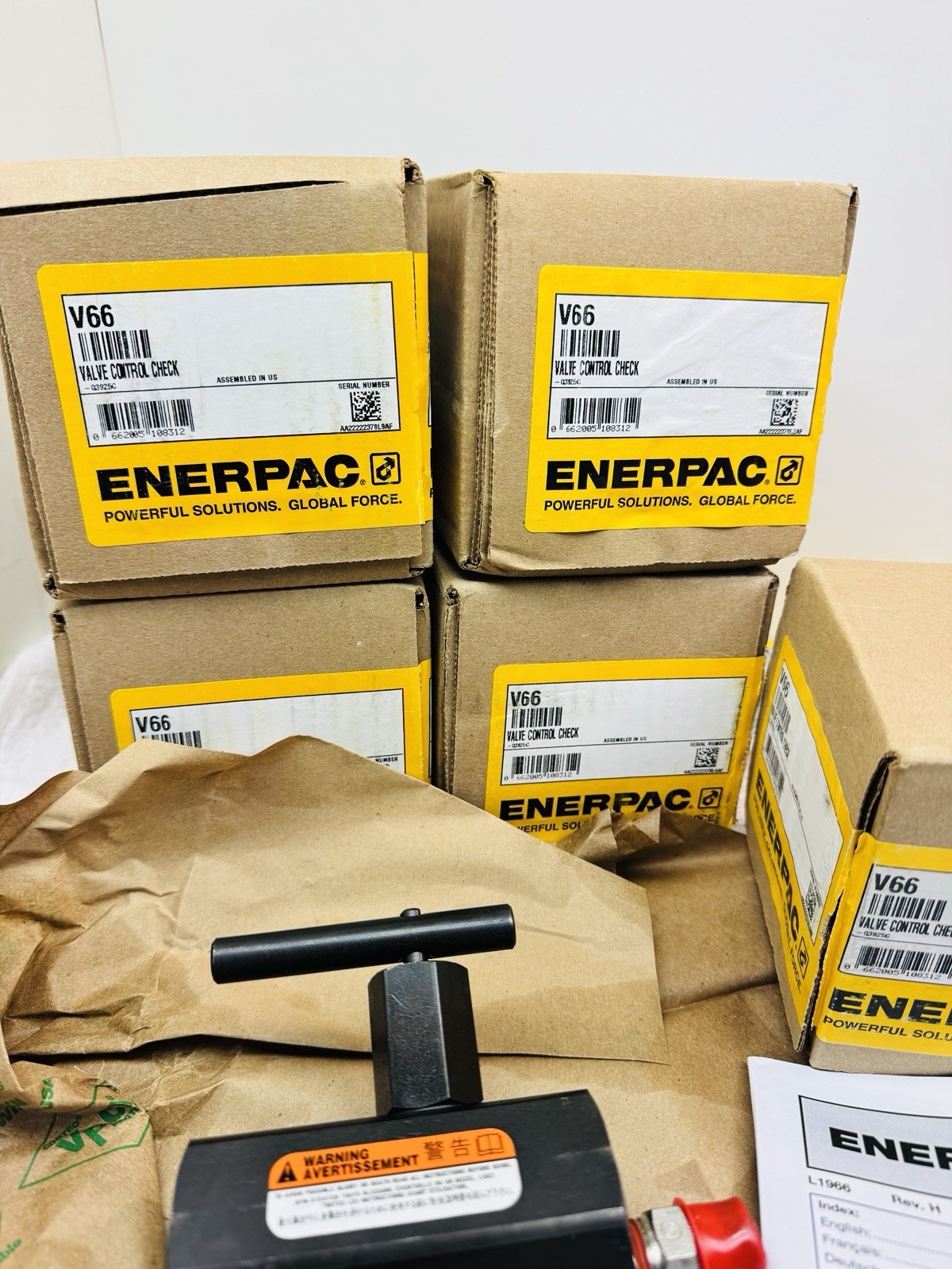 ENERPAC V66 LOAD HOLDING MANUAL CHECK VALVE USA MADE UPC 662005108312 10000 PSI