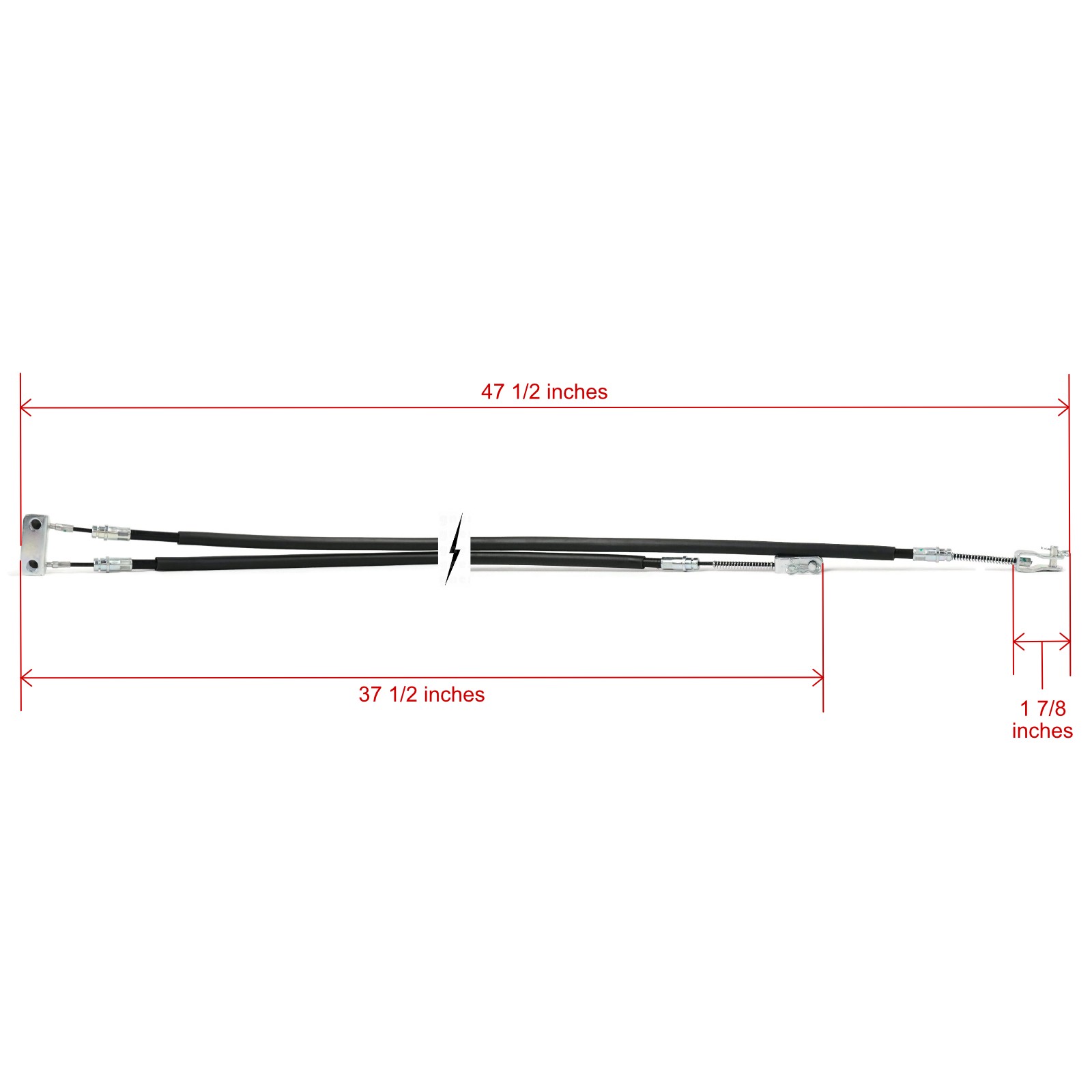 Brake Cable Set with Pins & Clips for 2002 – Current EZGO Workhorse-MPT 800 Cart