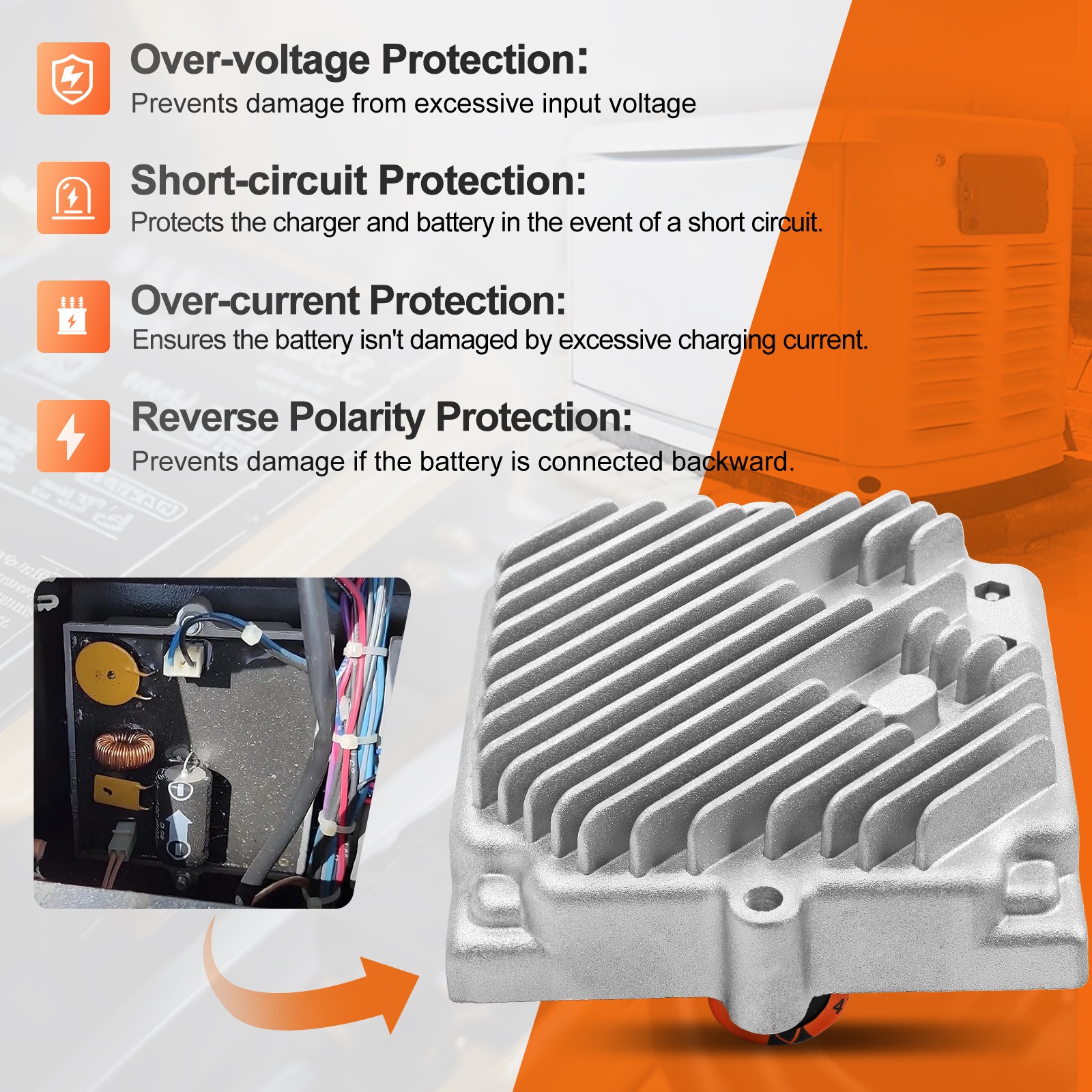 0A18010SRV Engine Battery Charger Assy Replacement for Generac Generator 4390-0