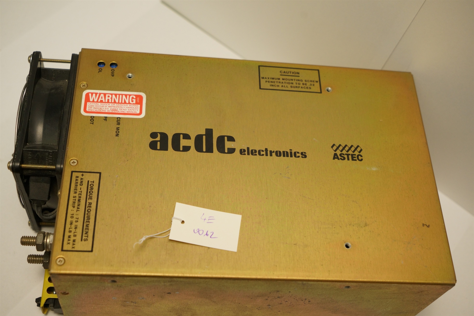 ACDC / Astec JF151A-9000-4098 Power Supply, 32A, 1500W, 48V Output, 230V Input