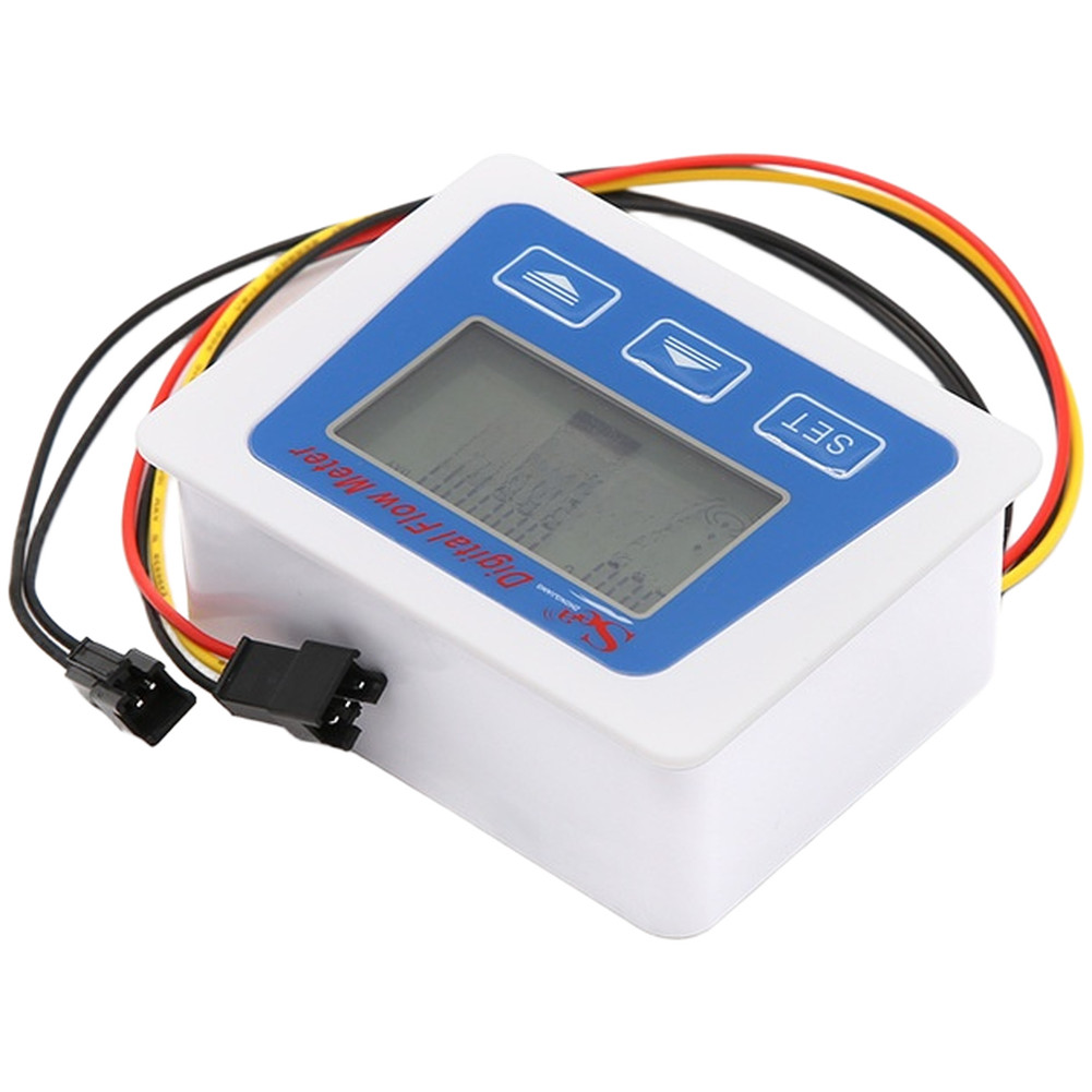 Water Flow Meter Digital Display Powered with Wide Range 130L Min