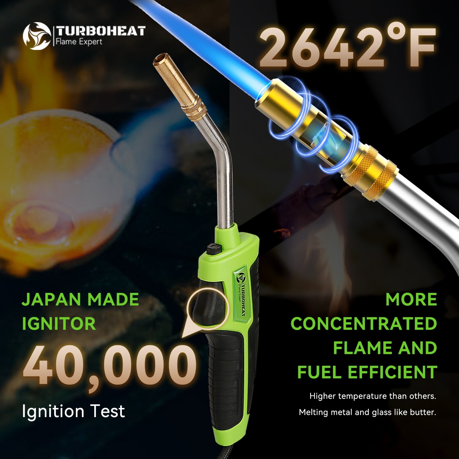Propane Torch Kit /w Holster Mapp Map Gas Torch Head 5′ Long Hose Trigger Start