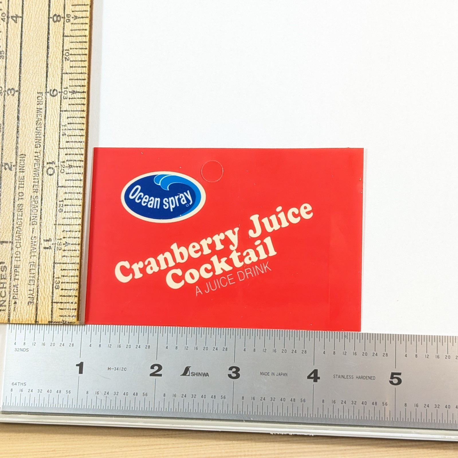 Ocean Spray Cranberry Juice vintage NOS Soda Vending Machine Flavor Strip retro