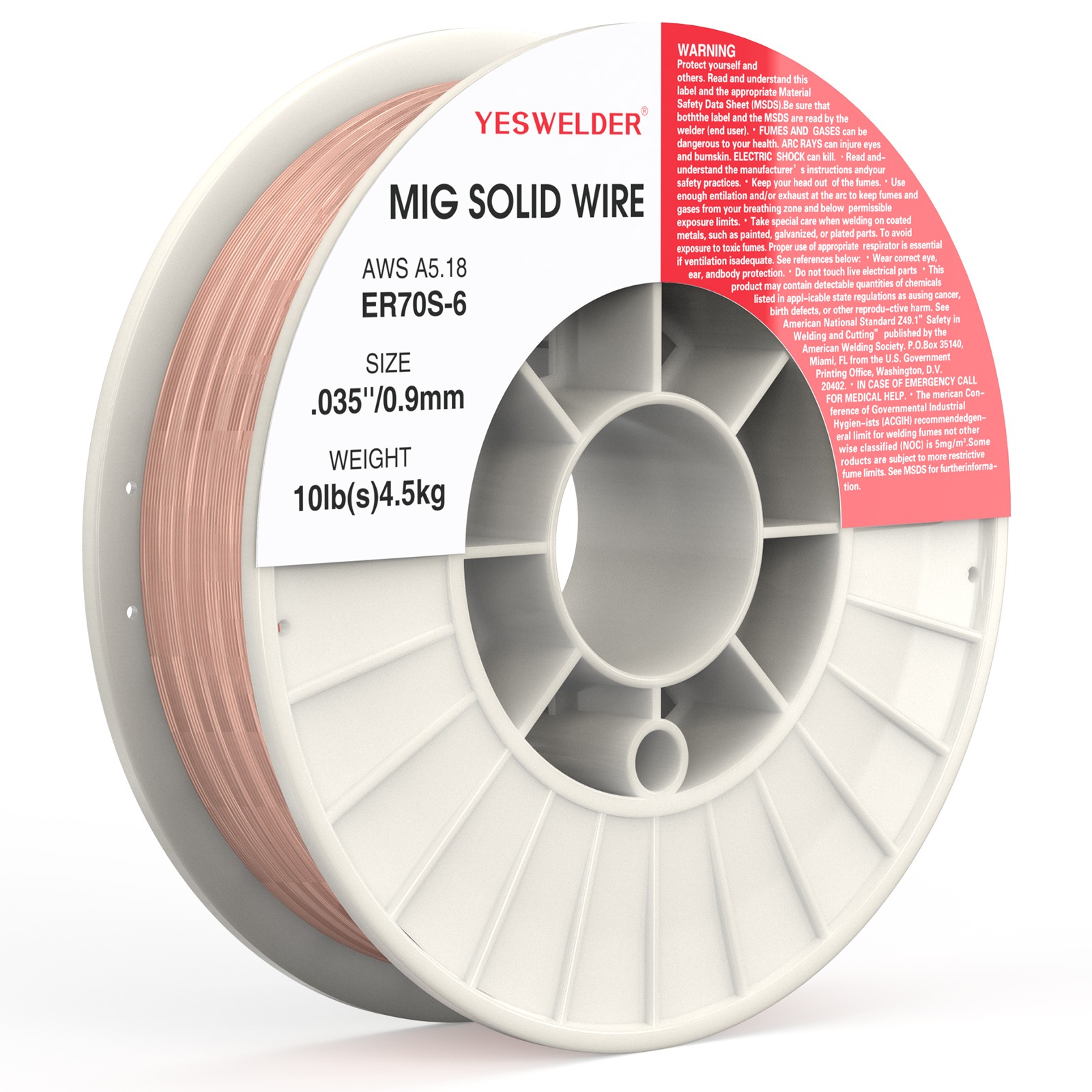 YESWELDER ER70S-6 MIG Welding Wire .023 .030 .035 2-44LB Solid Carbon Steel