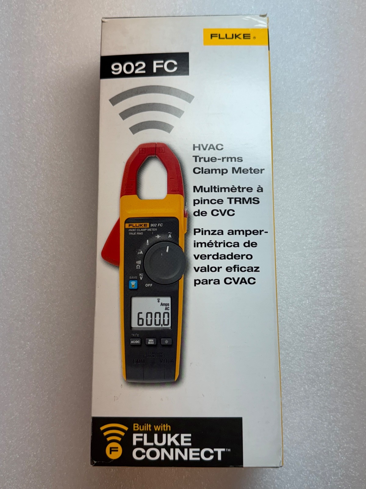 Fluke 902 FC HVAC True-RMS Clamp Meter AC Amp AC/DC Volt Contact Temperature
